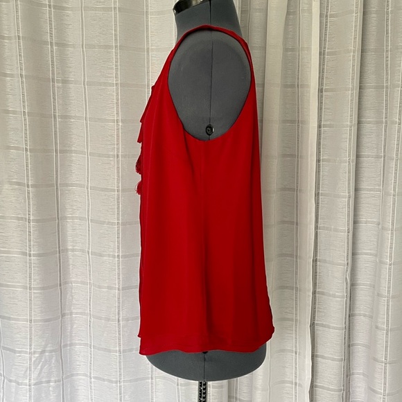 WHBM Ruby Red Tie String Sleeveless Top - Picture 2 of 8
